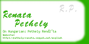 renata pethely business card